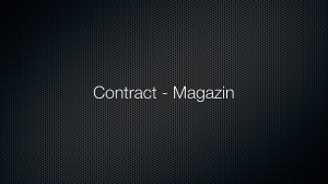 Contract – Magazin